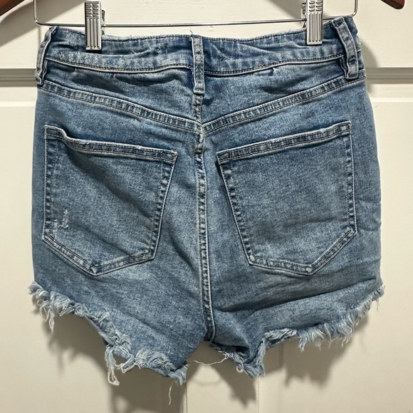 Free People Curvy High Waist Button Fly Denim Shorts 27 - Picture 7 of 8